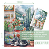 Cat & Cactus Jigsaw Puzzles 1000 Pieces