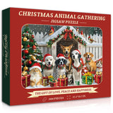 Christmas Animal Gathering Jigsaw Puzzle 1000 Pieces