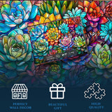 Colorful Succulents Jigsaw Puzzles 1000 Pieces