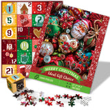 Merry Chrismas Advent Calendar Jigsaw Puzzle 1000 Pieces