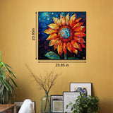 Stained Glass Sunflower Art Jigsaw Puzzle 1000 Pieces