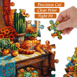 Succulents and Cat Jigsaw Puzzles 1000 Pieces