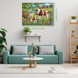 Stilvolles Blumenhunde-Puzzle 1000 Teile