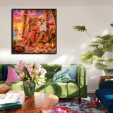 Elegante puzzle con cani con fiori, 1000 pezzi