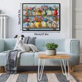 Elegante puzzle con cani con fiori, 1000 pezzi