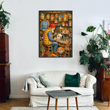 Elegante puzzle con cani con fiori, 1000 pezzi