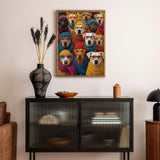 Elegante puzzle con cani con fiori, 1000 pezzi