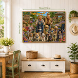 Stilvolles Blumenhunde-Puzzle 1000 Teile