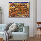 Elegante puzzle con cani con fiori, 1000 pezzi