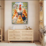 Elegante puzzle con cani con fiori, 1000 pezzi