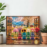 Elegante puzzle con cani con fiori, 1000 pezzi