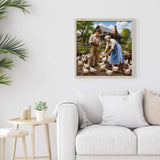 Elegante puzzle con cani con fiori, 1000 pezzi