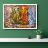 Elegante puzzle con cani con fiori, 1000 pezzi