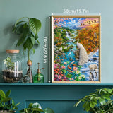 Stilvolles Blumenhunde-Puzzle 1000 Teile