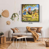 Stilvolles Blumenhunde-Puzzle 1000 Teile