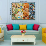 Elegante puzzle con cani con fiori, 1000 pezzi
