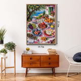 Elegante puzzle con cani con fiori, 1000 pezzi