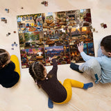 Elegante puzzle con cani con fiori, 1000 pezzi