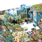 Elegante puzzle con cani con fiori, 1000 pezzi
