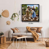Elegante puzzle con cani con fiori, 1000 pezzi