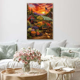 Elegante puzzle con cani con fiori, 1000 pezzi