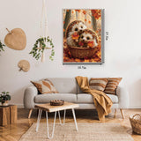Elegante puzzle con cani con fiori, 1000 pezzi