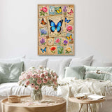 Puzzle élégant de chiens de fleurs 1000 pièces