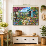 Elegante puzzle con cani con fiori, 1000 pezzi