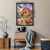 Elegante puzzle con cani con fiori, 1000 pezzi