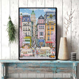 Elegante puzzle con cani con fiori, 1000 pezzi