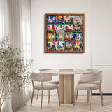 Puzzle élégant de chiens de fleurs 1000 pièces
