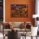 Puzzle Halloween dans la ville des épouvantails 1000 pièces