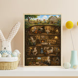 Elegante puzzle con cani con fiori, 1000 pezzi