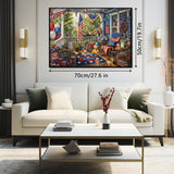 Elegante puzzle con cani con fiori, 1000 pezzi