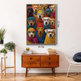 Elegante puzzle con cani con fiori, 1000 pezzi