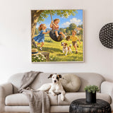 Stilvolles Blumenhunde-Puzzle 1000 Teile