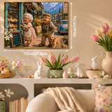 Stilvolles Blumenhunde-Puzzle 1000 Teile
