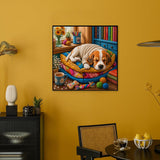 Elegante puzzle con cani con fiori, 1000 pezzi