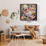 Elegante puzzle con cani con fiori, 1000 pezzi