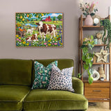 Stilvolles Blumenhunde-Puzzle 1000 Teile