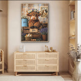 Elegante puzzle con cani con fiori, 1000 pezzi