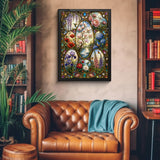 Stilvolles Blumenhunde-Puzzle 1000 Teile