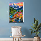 Rainbow Town Train Jigsaw Puzzle 1000 Pieces