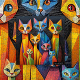 Geometric Art Cat Jigsaw Puzzle 1000 Pieces