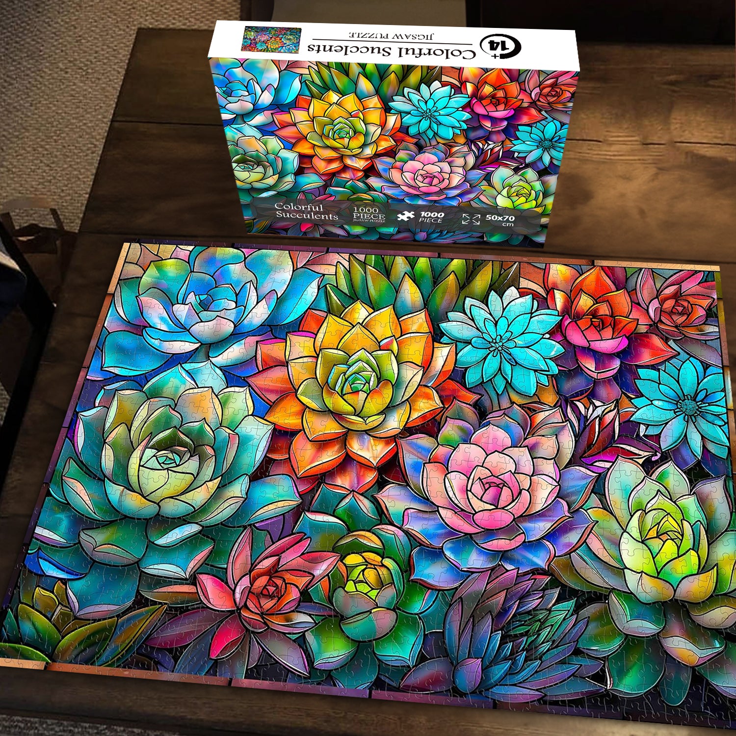 colorful succulents puzzle Colorful Succulents Jigsaw Puzzles 1000 Pieces – Puzzlepickup