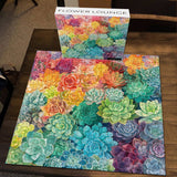 Rainbow Succulent Jigsaw Puzzle 1000 Pieces