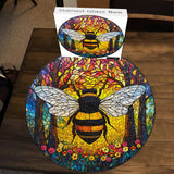 Stained Glass Bee Jigsaw Puzzle 1000 Pieces