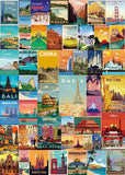 Vintage World Travel Poster Jigsaw Puzzle 1000 Pieces