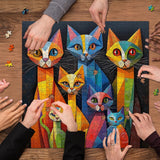 Geometric Art Cat Jigsaw Puzzle 1000 Pieces