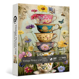 Tasse de fleurs vintage puzzle 1000 pièces
